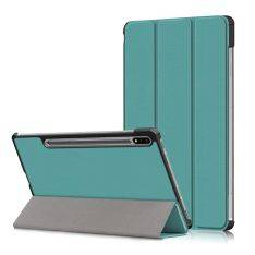 Samsung Galaxy Tab S8 Plus / Tab S8 Plus 5G / Tab S7 Plus / Tab S7 FE - Tri-Fold læder cover - Grøn