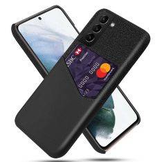 Samsung Galaxy S21 FE 5G - Læder hard cover med kortholder - Sort