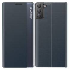 Samsung Galaxy S21 FE 5G - View Window læder cover - Mørkeblå