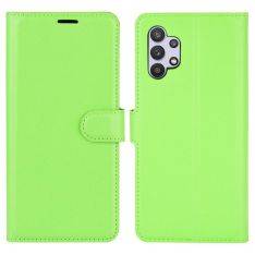 Samsung Galaxy A32 4G - Læder cover / pung - Grøn