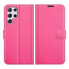 Samsung Galaxy S22 Ultra 5G - Læder cover / pung - Rosa
