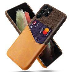 Samsung Galaxy S22 Ultra 5G - KSQ læder Hardcover m/kortholder - Brun