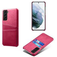 Samsung Galaxy S22 5G - KSQ læder Hardcover m/kortholdere - Rosa