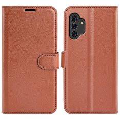 Samsung Galaxy A13 4G - Læder cover / pung - Brun