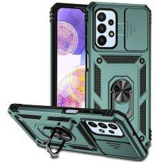 Samsung Galaxy A23 4G / 5G - Armor Slide Hybrid cover med Kickstand - Grøn