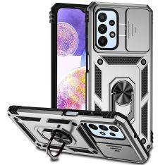 Samsung Galaxy A23 4G / 5G - Armor Slide Hybrid cover med Kickstand - Sølv