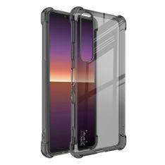 Sony Xperia 1 III 5G - IMAK Gummi cover inkl. Skærmbeskytter - Transparent/Sort