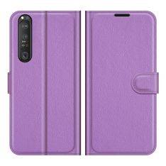 Sony Xperia 1 III 5G - Læder cover / pung - Lilla