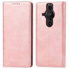 Sony Xperia Pro-I - Flip læder cover / pung - Rosa guld