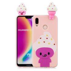 Huawei P20 Lite - Gummi cover med 3D figur - Tegnefilms dyr
