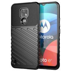Motorola E7 - Thunder series gummi cover - Sort