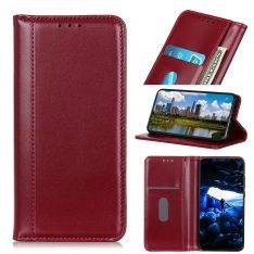 Motorola Edge - Ægte læder flip cover - Rød