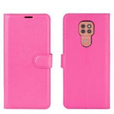 Motorola G9 Play - Læder cover / pung - Rosa