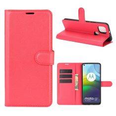 Motorola G9 Power - Læder cover / pung - Rød