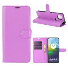 Motorola G9 Power - Læder cover / pung - Lilla