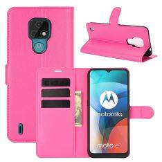 Motorola E7 - Læder cover / pung - Rosa
