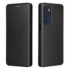 Motorola Moto G60S - Flip cover med kortholder - Børstet design - Sort