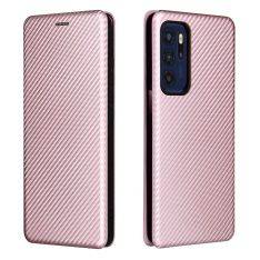 Motorola Moto G60S - Flip cover med kortholder - Børstet design - Rosa guld
