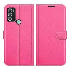 Motorola G60s - Læder cover / pung - Rosa