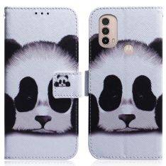 Motorola E20/E30/E40 - Læder cover / pung - Printet Design - Panda