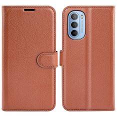 Motorola Moto G31 4G/G41 4G - Læder cover / pung - Brun