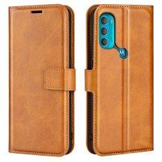 Motorola Moto G71 5G - Læder cover / pung - Gul