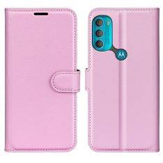 Motorola Moto G71 5G - Læder cover / pung - Pink