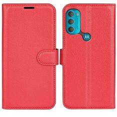 Motorola Moto G71 5G - Læder cover / pung - Rød