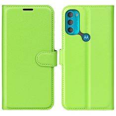 Motorola Moto G71 5G - Læder cover / pung - Grøn