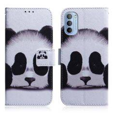 Motorola G31/G41 - Læder cover / pung - Printet design - Panda