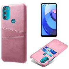 Motorola G71 5G - KSQ læder Hardcover med kortholdere - Rosa guld