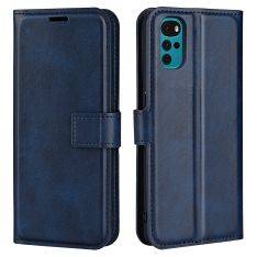 Motorola G22 - Classic læder cover / pung - Blå