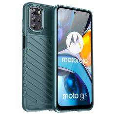 Motorola Moto G22 - Gummi cover - Børstet design - Grøn