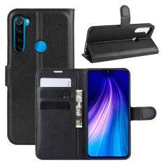 Xiaomi Redmi Note 8 (2021/2019) - Læder cover / pung - Sort