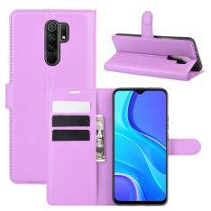 Xiaomi Redmi 9 - Læder cover / pung - Lilla