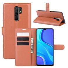 Xiaomi Redmi 9 - Læder cover / pung - Brun