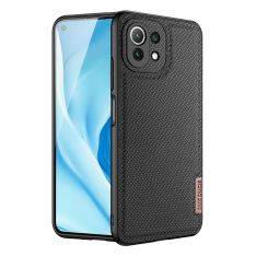 Xiaomi Mi Lite 11 - DUX DUCIS Fino Hybrid cover - Tekstil Design - Sort