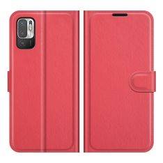 Xiaomi Redmi Note 10 5G - Læder cover / pung - Rød