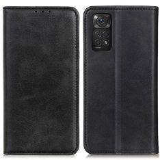 Xiaomi Redmi Note 11 4G/Note 11s 4G - Flip ægte læder cover - Sort