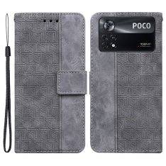 Xiaomi Poco X4 Pro 5G - Læder cover / pung - aftagelig strop - Grå