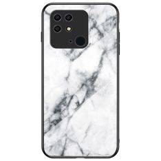 Xiaomi Redmi 10C - Hybrid cover med bagside af hærdet glas - Hvid