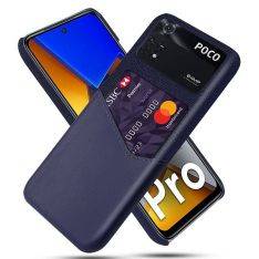 Xiaomi Poco M4 Pro 4G - Læder hardcover med kortholder - Blå