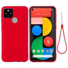 Google Pixel 5a 5G - Azmaro Tyndt Silikone cover - Rød