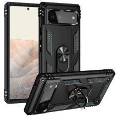Google Pixel 6 - Military Hybrid cover m/Kickstand - Sort