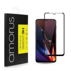 OnePlus 6T - AMORUS beskyttelsesglas m/komplet dækning - Sort