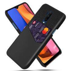 OnePlus 7T Pro - KSQ Læder hard cover m/kortholder - Sort