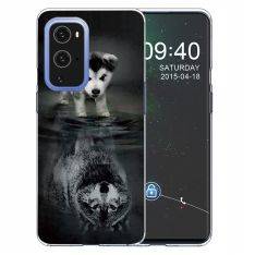 OnePlus 9 Pro - Gummi cover i Printet Design - Hund & Ulv