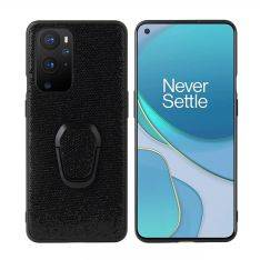 OnePlus 9 Pro - Gummi cover med Kickstand & Magnetplade - Sort glitter