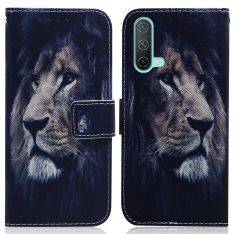 OnePlus Nord CE - Læder cover / pung - Printet Design - Løve