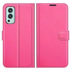 OnePlus Nord 2 5G - Læder cover / pung - Rosa